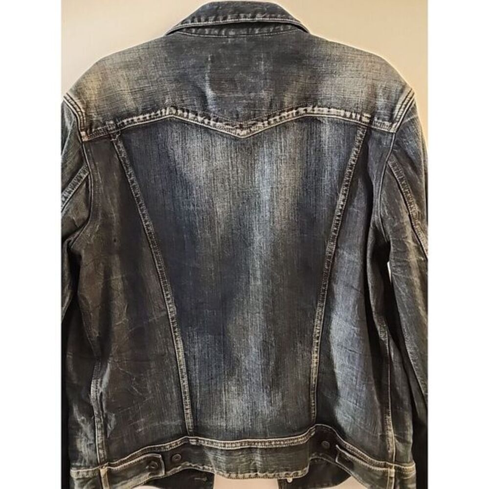 Vintage replay wv830 denim womens jacket Distressed sz Large Made In Italy Asolo - Picture 9 of 15